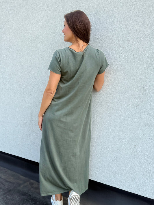 Robe Olivia vert kaki