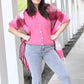 Gilet Cosy rose bonbon