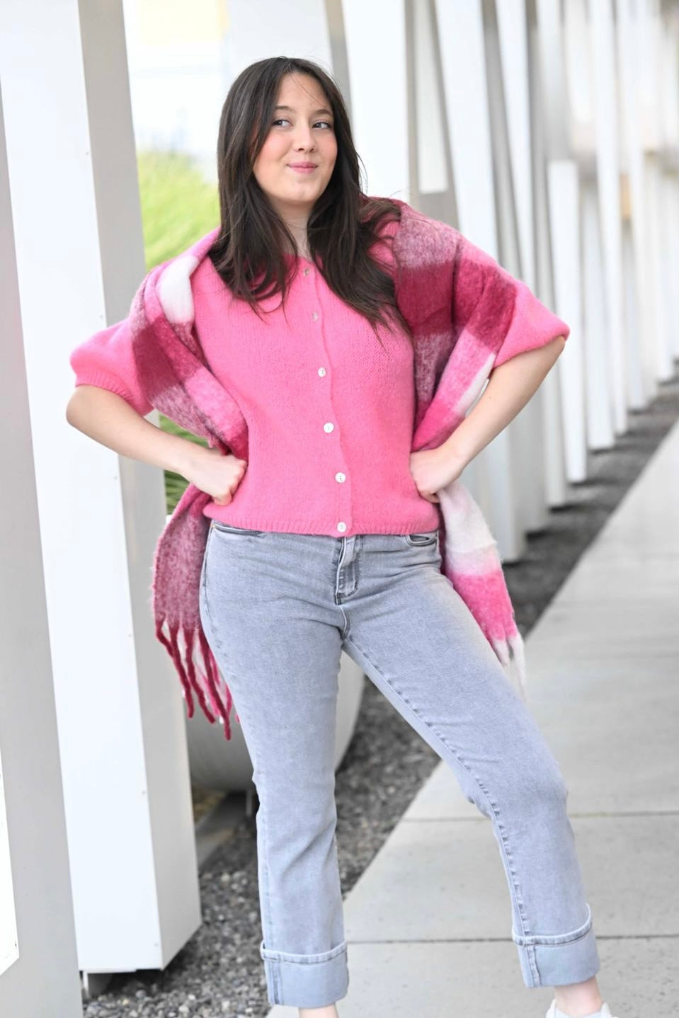 Gilet Cosy rose bonbon