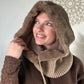 Snood à capuche Nolia taupe