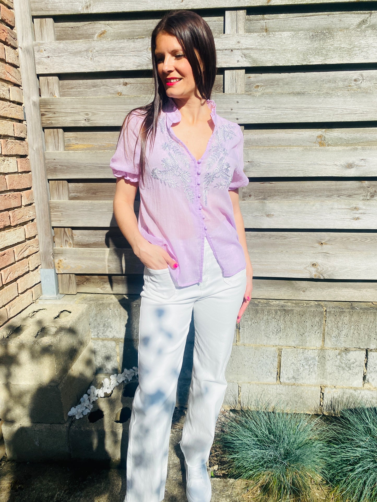 Chemisier Esmeralda lilas