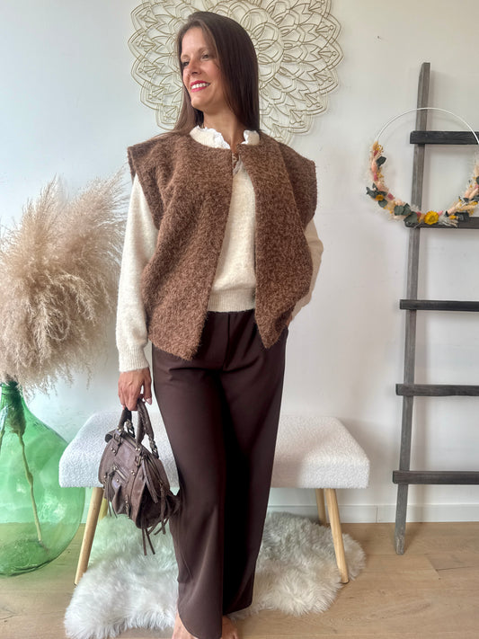 Gilet Manon marron