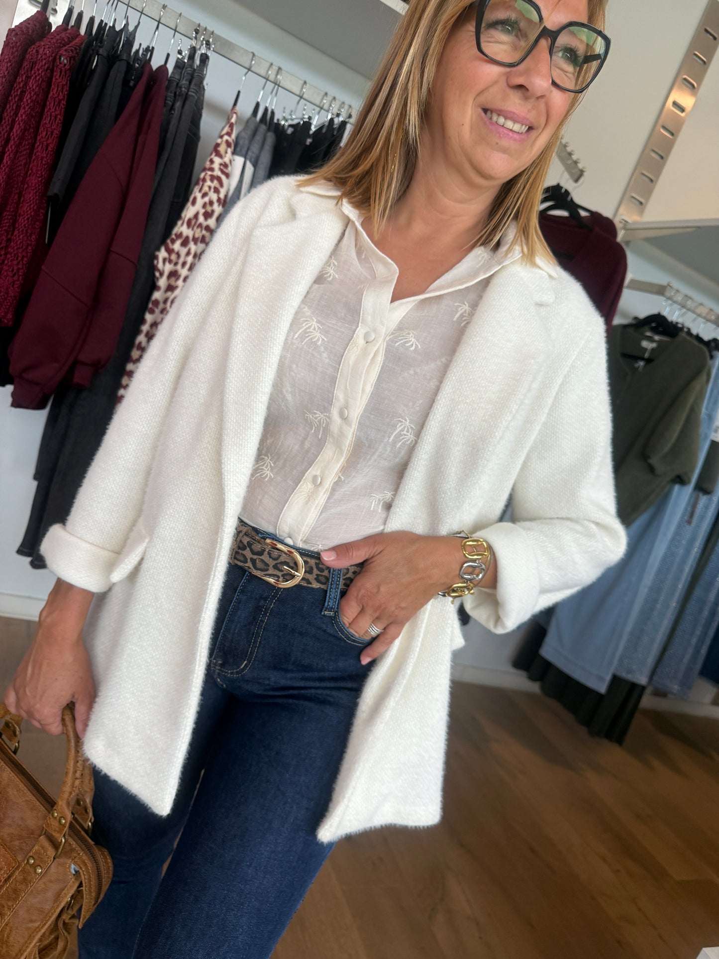 Blazer gilet Calie blanc cassé