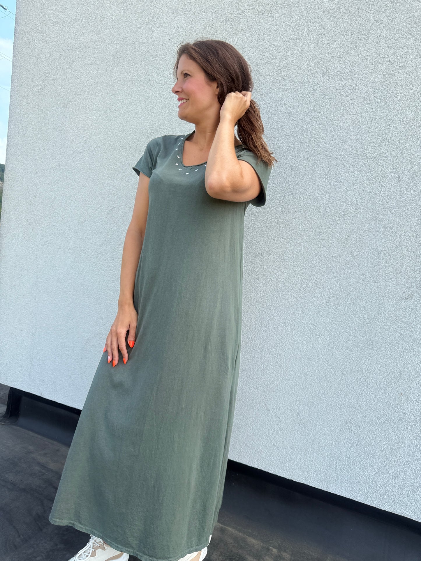 Robe Olivia vert kaki
