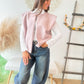 Gilet Marius rose poudre