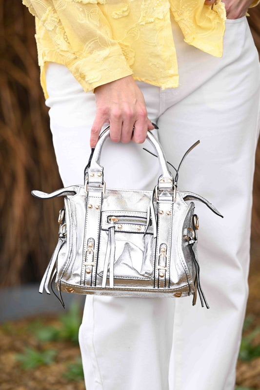 Sac Simone - mini argenté