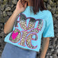 T-shirt Amore turquoise