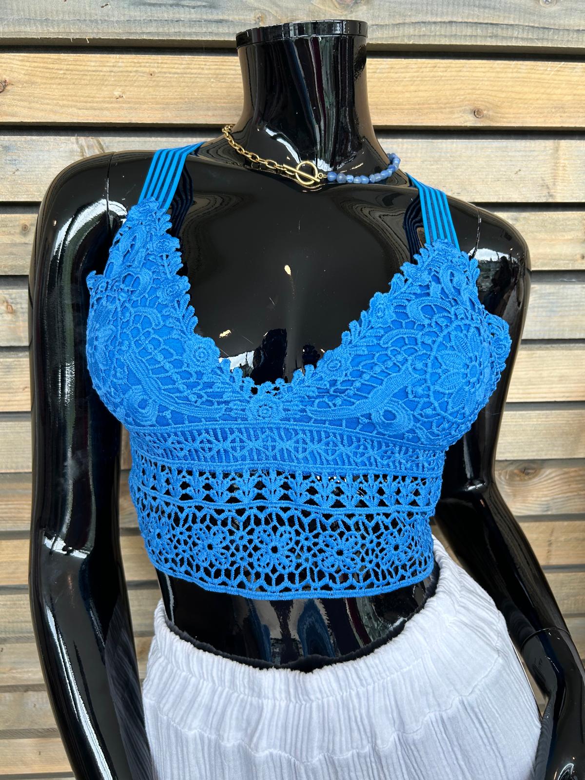 Brassière Girly bleu bic