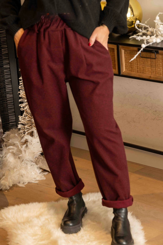 Pantalon Lucas bordeaux