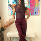 Pantalon Léna bordeaux