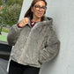Veste réversible Molly taupe métallisé