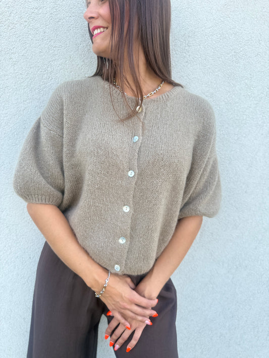 Gilet Cosy taupe