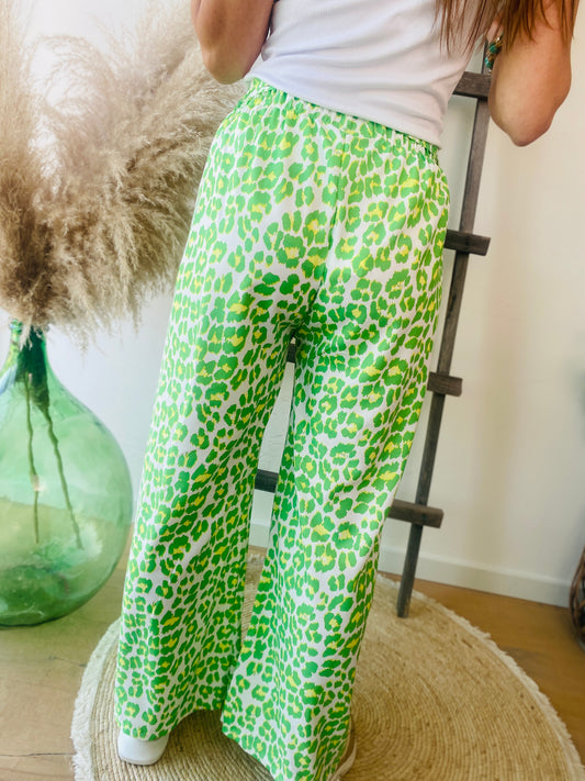 Pantalon Lino vert
