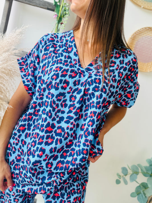 Blouse Paola bleue