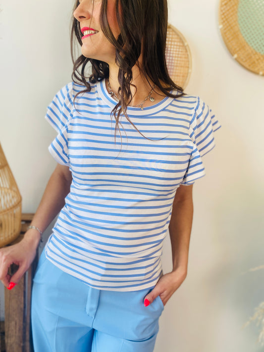 T-shirt Martha bleu ciel