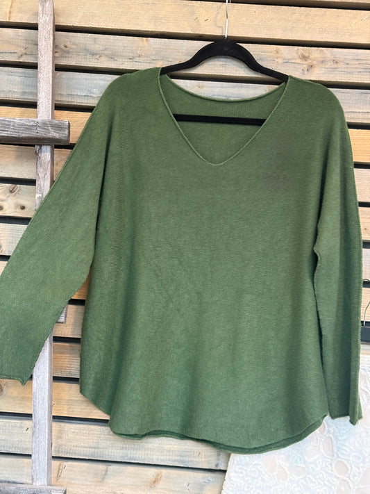 Pull Lucie vert sapin