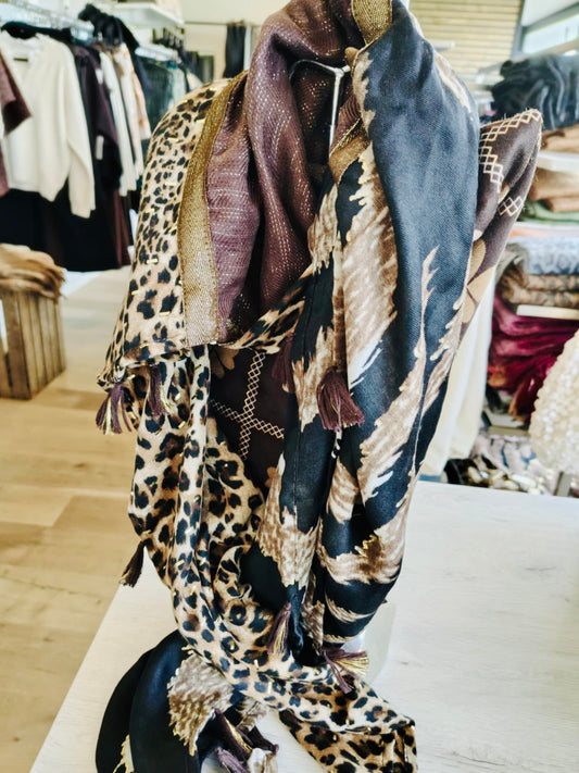 Foulard Léopard et Zèbre