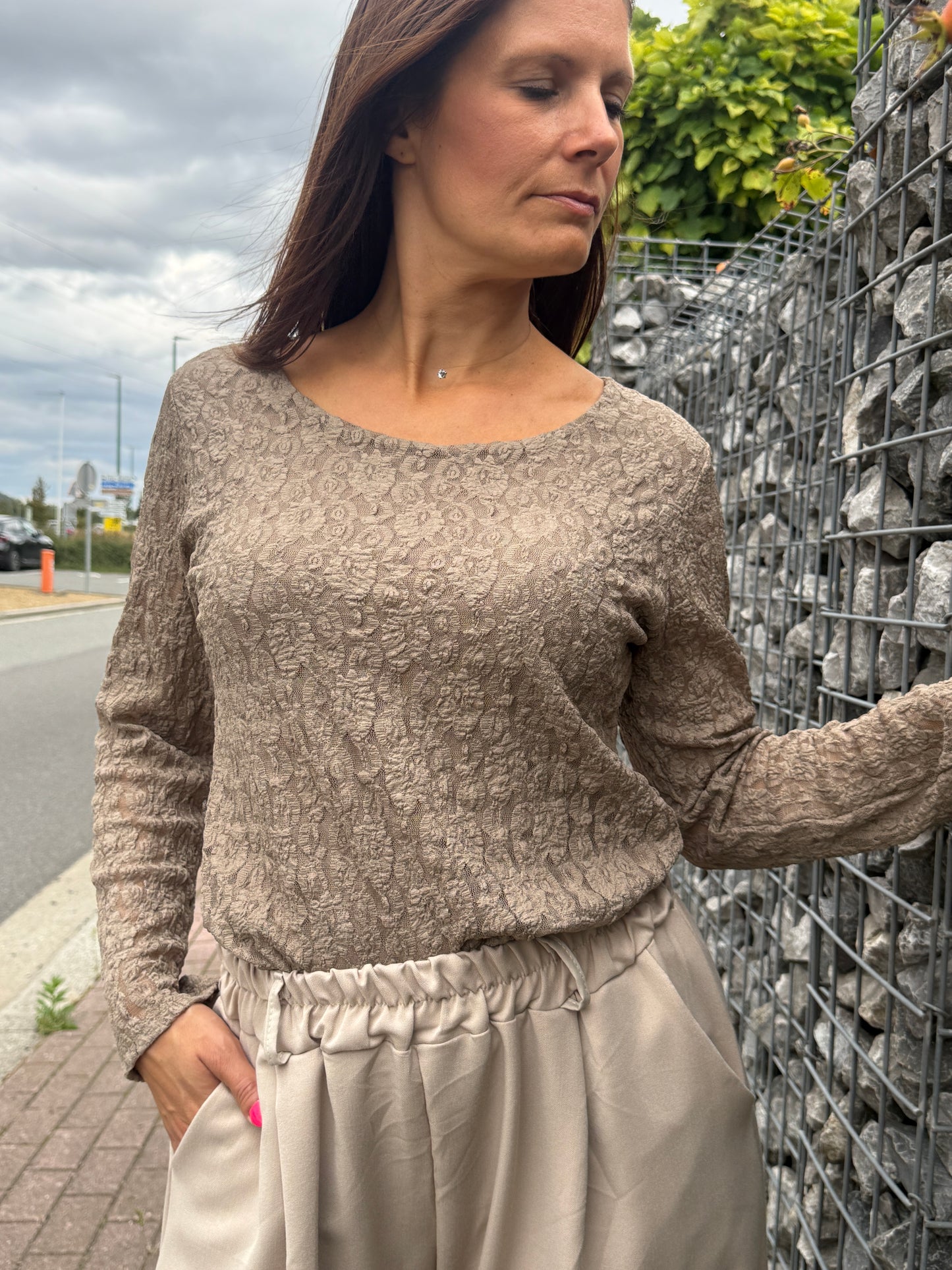 Blouse Annalisa taupe