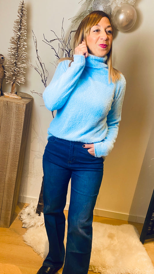 Pull Zola bleu ciel