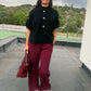 Pantalon Yolène Bordeaux