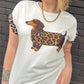T-shirt Dog Mom blanc cassé