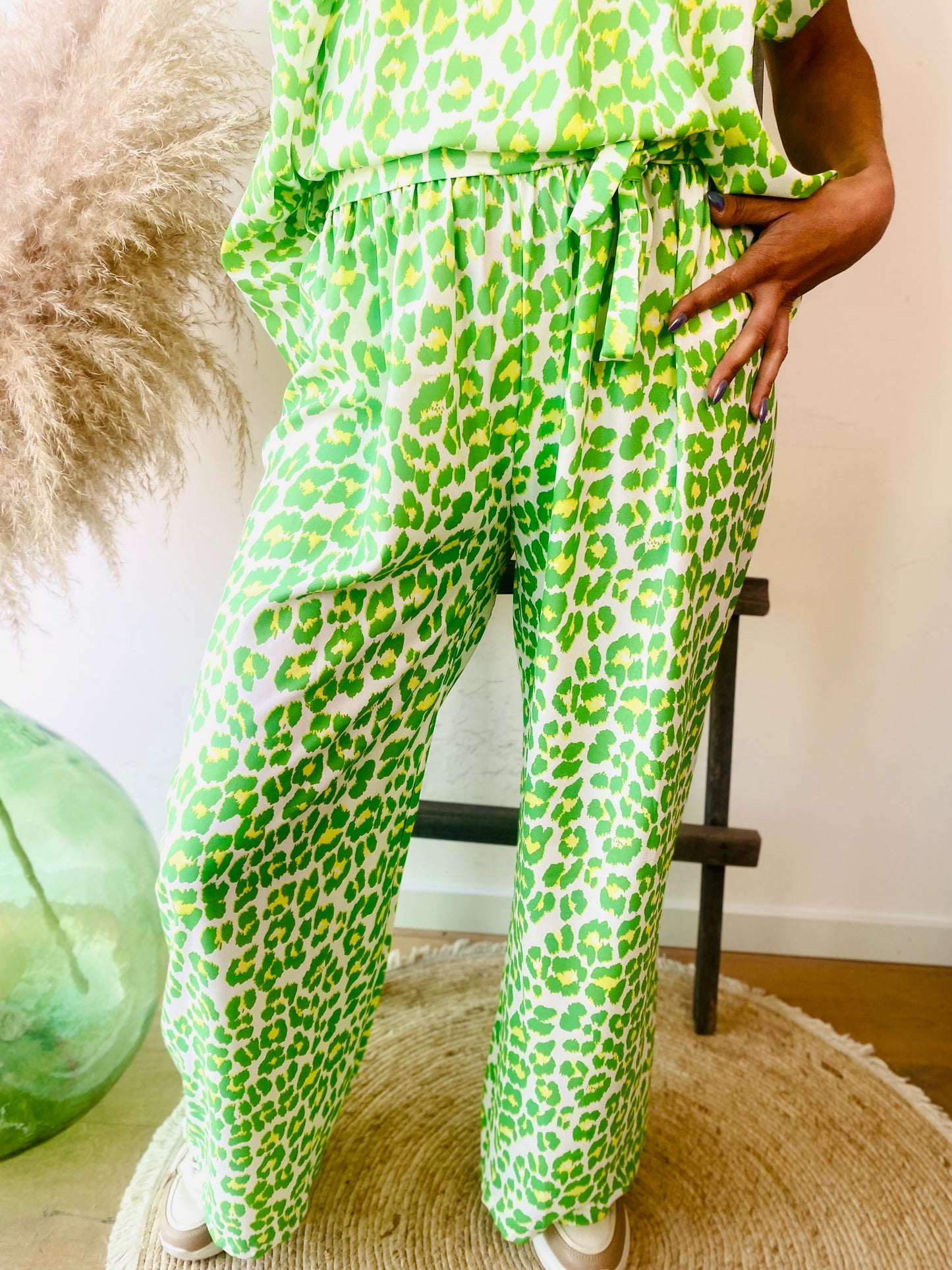 Pantalon Lino vert