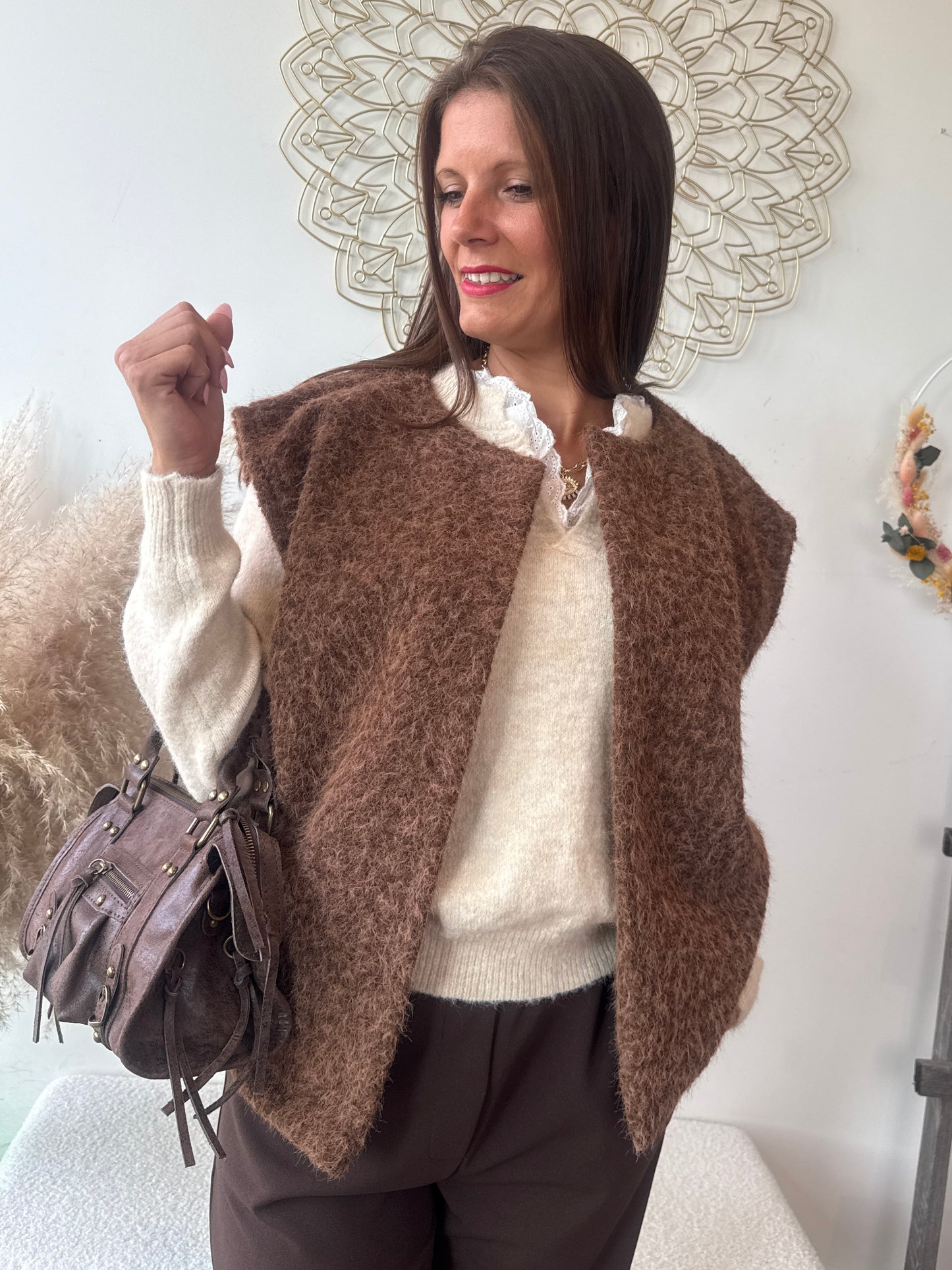Gilet Manon marron