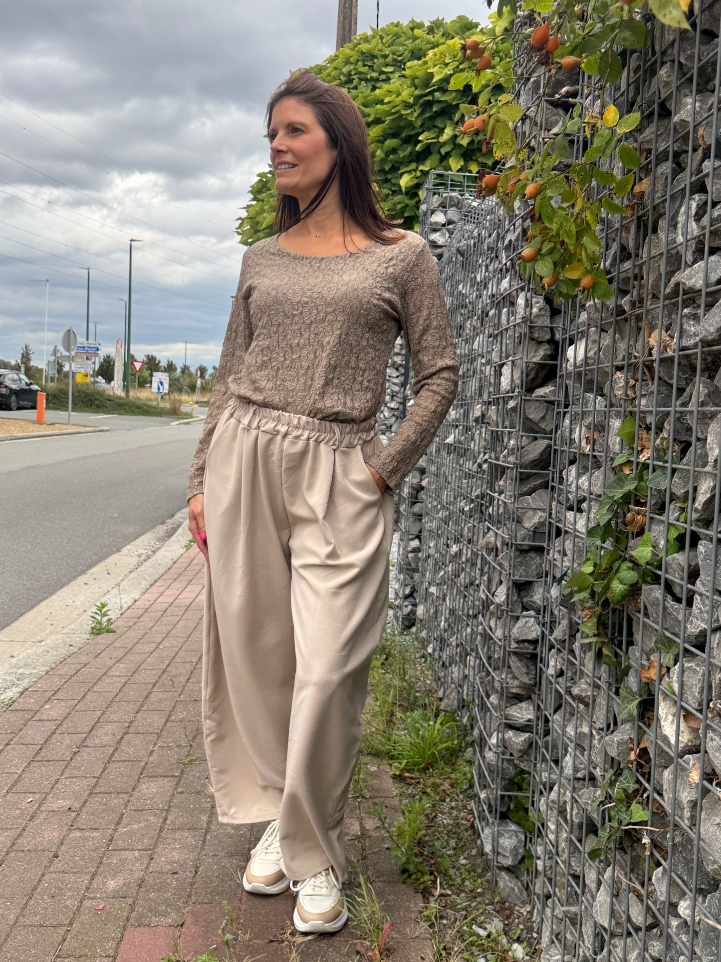 Blouse Annalisa taupe