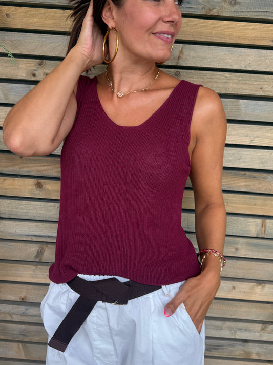 Top Coraline bordeaux