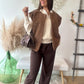 Pantalon Yolène chocolat