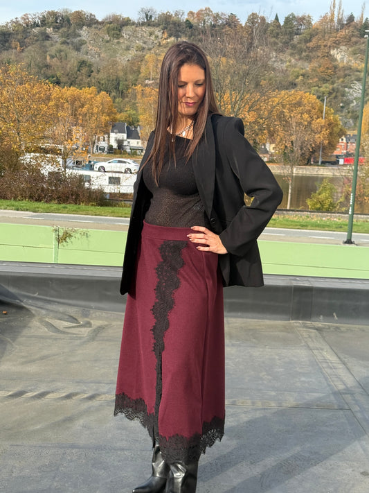 Jupe Mady bordeaux
