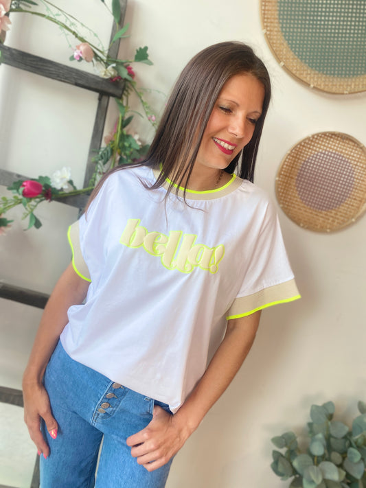 T-shirt Bella jaune fluo