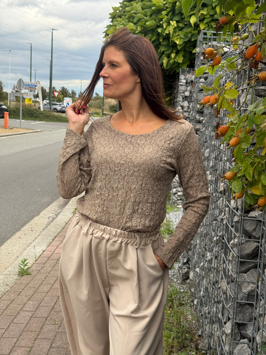 Blouse Annalisa taupe