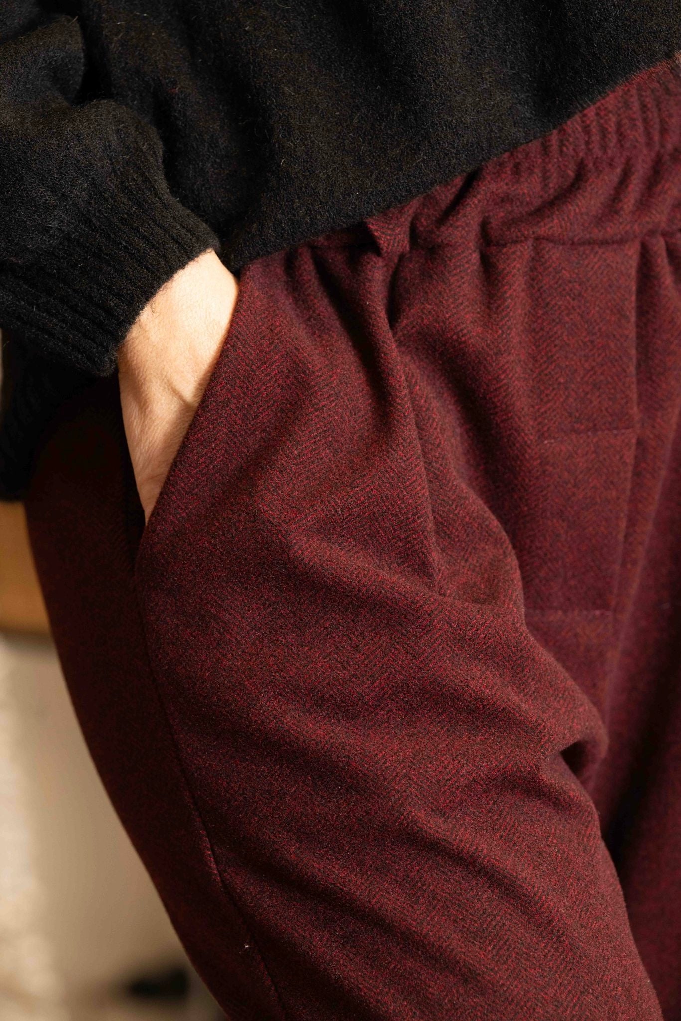 Pantalon Lucas bordeaux