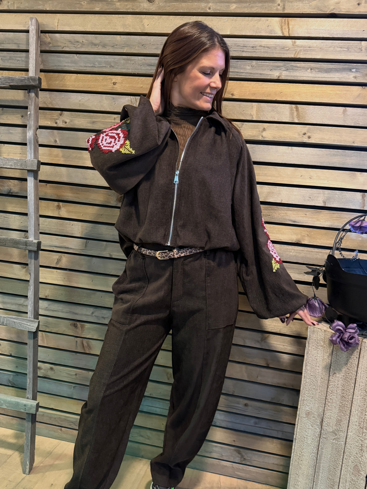 Pantalon Tomy chocolat