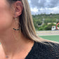 Boucle oreille créole onyx noir Nicole Cavallaro n°81