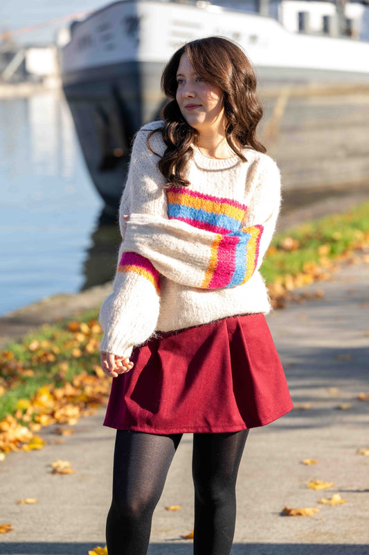 Jupe short Talia Bordeaux