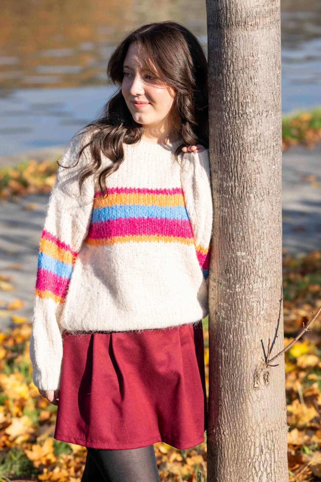 Jupe short Talia Bordeaux