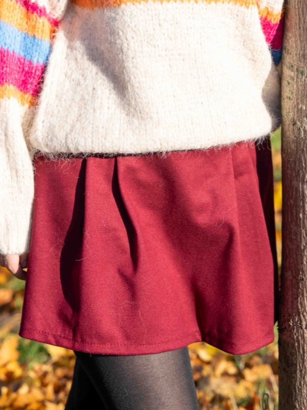 Jupe short Talia Bordeaux