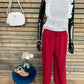 Pantalon Melany bordeaux