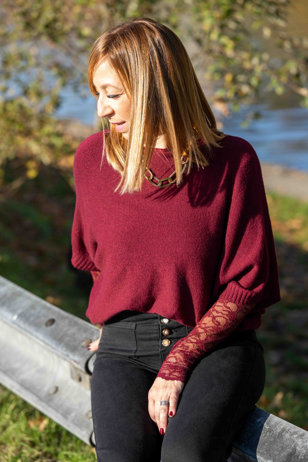 Pull Naël bordeaux