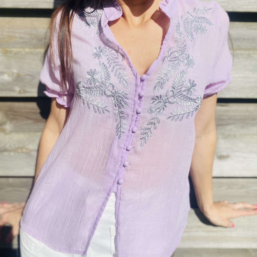 Chemisier Esmeralda lilas