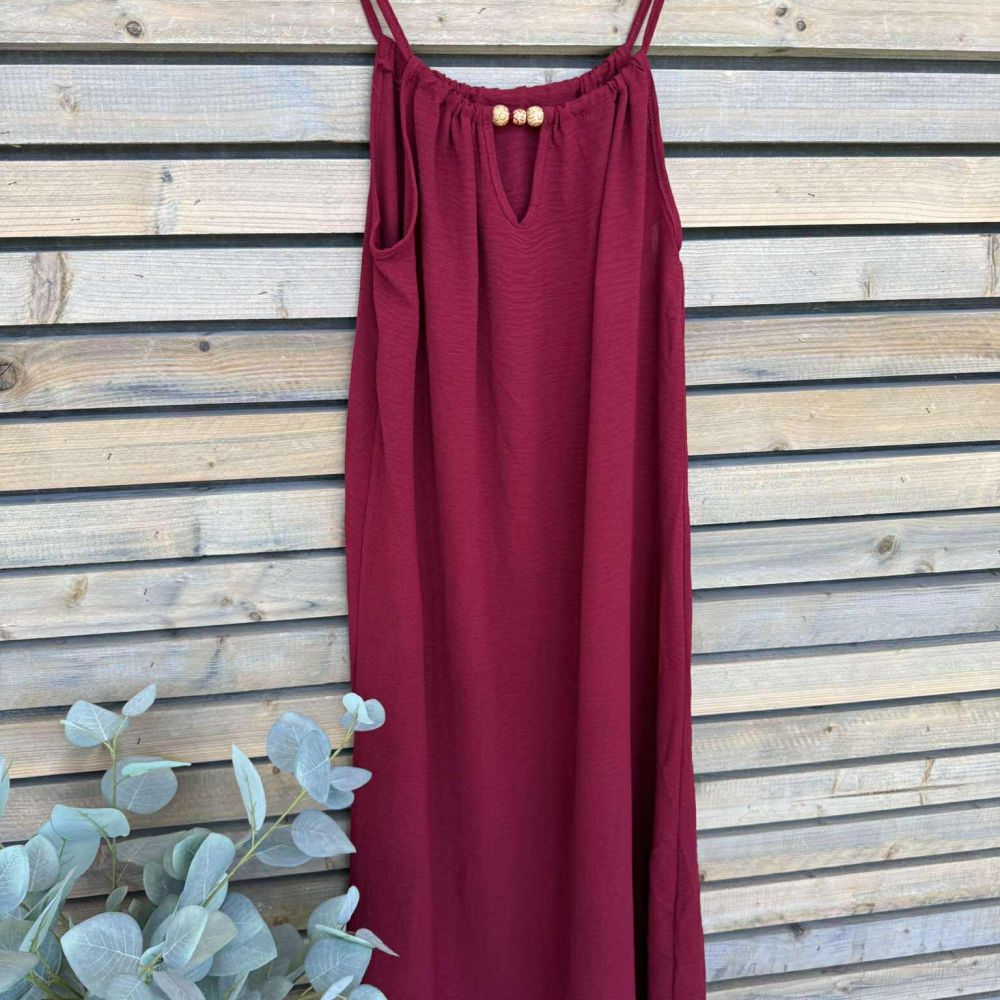 Robe Cléo grenat